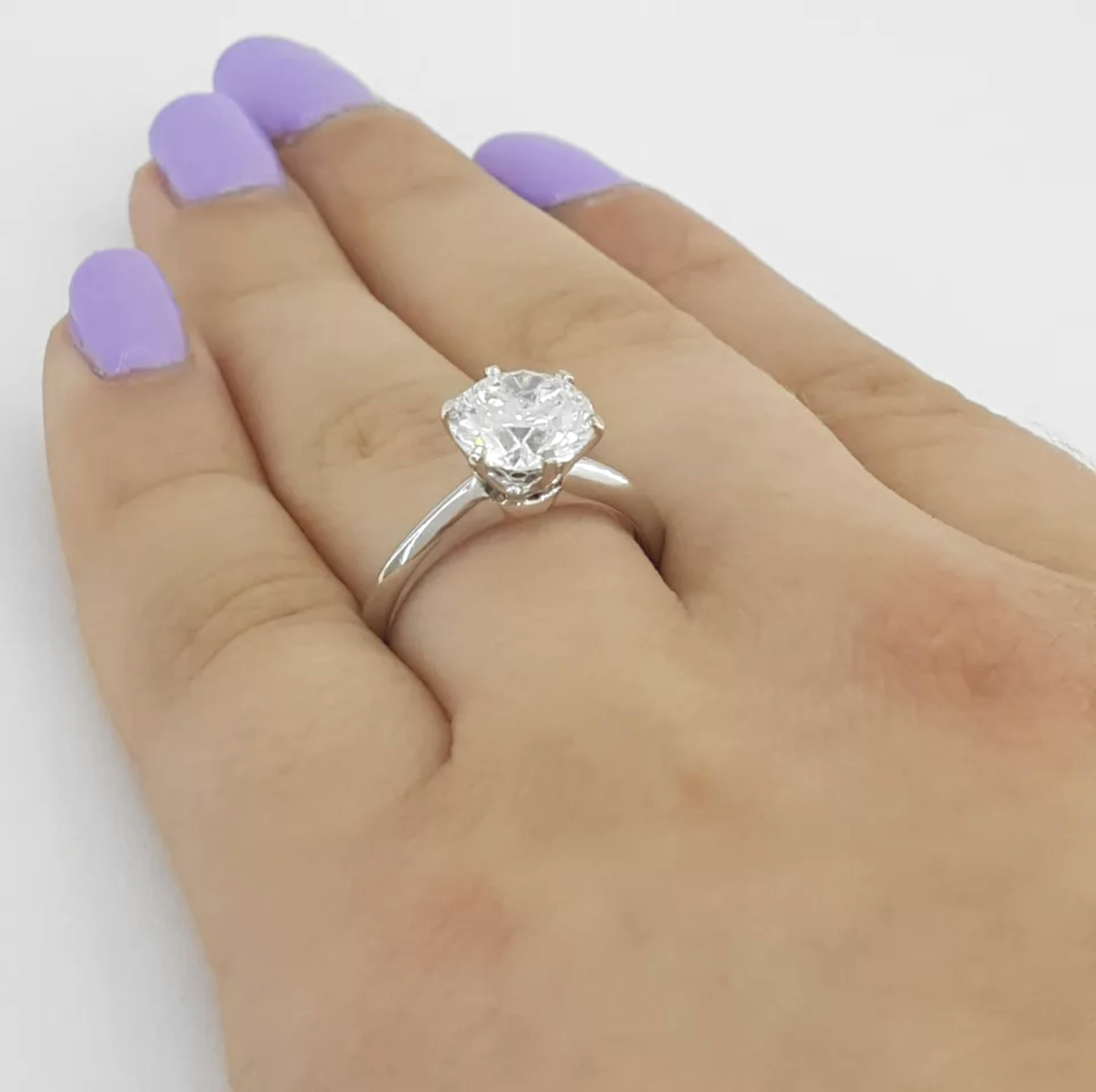 da uomo o donna Tiffany & Co. 2.22 Ct. Anello di fidanzamento con diamante taglio Brilliante rotondo in vendita