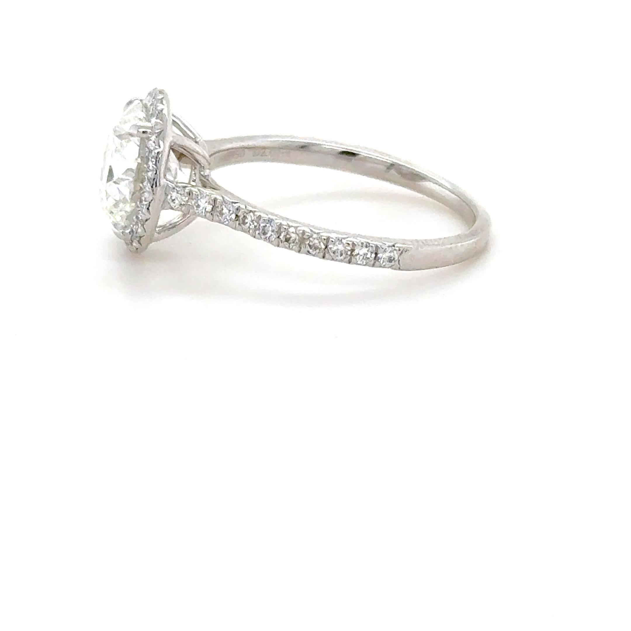 Tiffany & Co., bague de fiançailles Soleste Halo avec diamant de 2.25 carat Excellent état - En vente à Chicago, IL