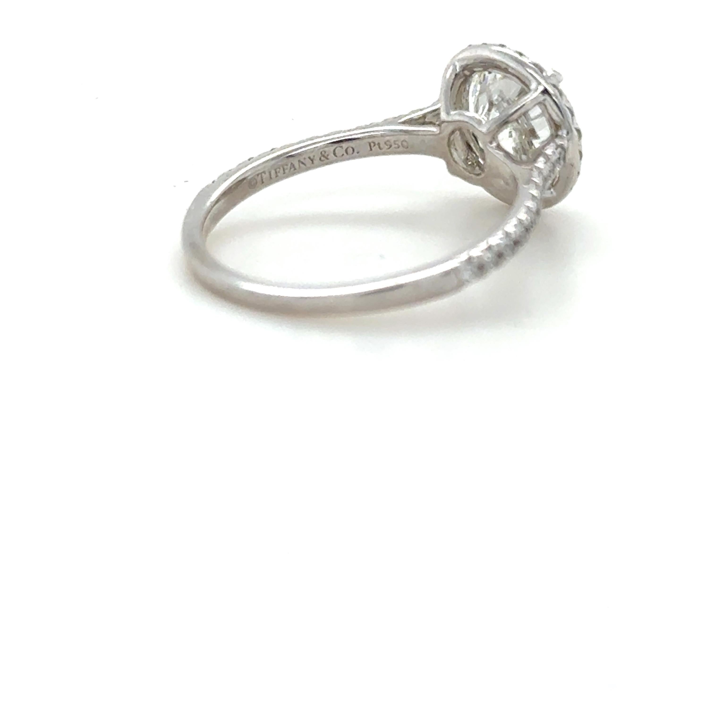 Tiffany & Co., bague de fiançailles Soleste Halo avec diamant de 2.25 carat Pour femmes en vente
