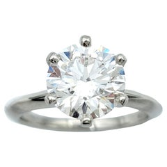Tiffany & Co. 2.29 Carat Round Diamond Solitaire 6 Prong Set Engagement Ring
