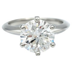 Tiffany & Co. 2.29 Carat Round Diamond Solitaire 6 Prong Set Engagement Ring