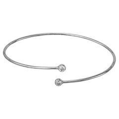 Tiffany & CO. .23 Carat Diamond Platinum Hoop Bangle Bracelet