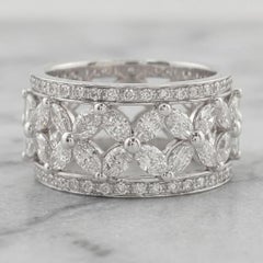 Tiffany & Co. 2.34 Carat Marquise and Round Diamond Victoria Wedding Band