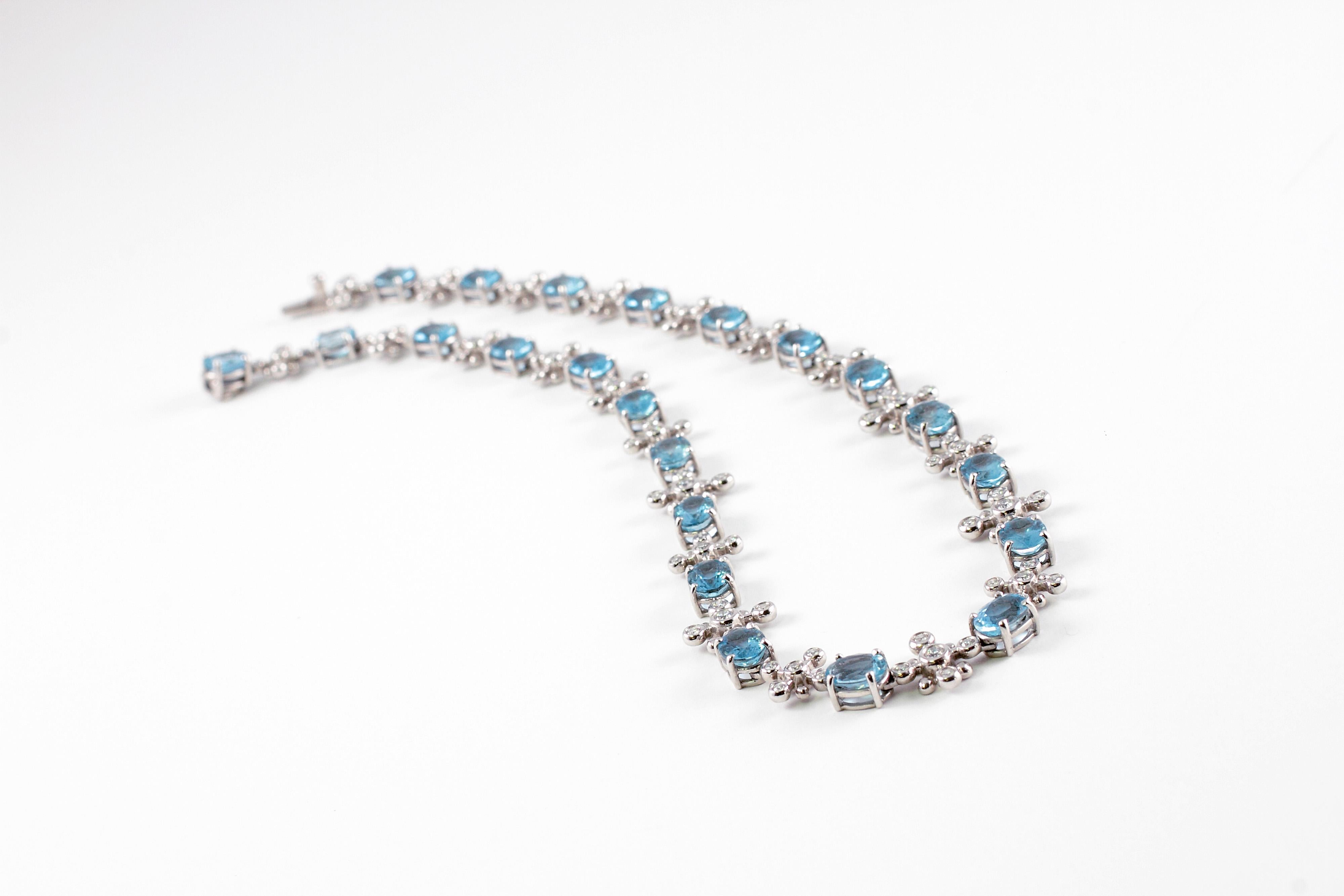 Tiffany & Co. 23.81 Carat Aquamarine 2.65 Carat Diamond Necklace 2