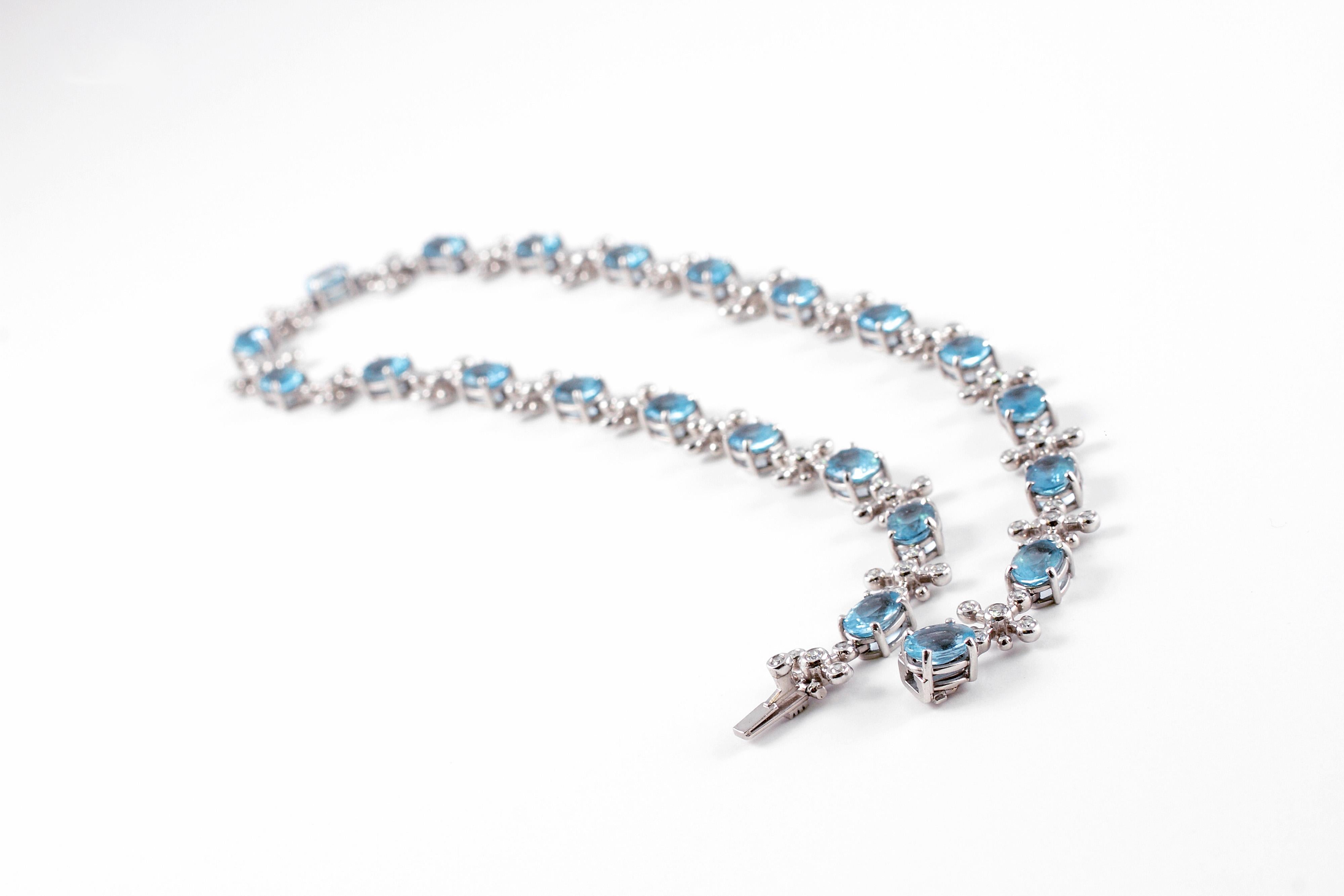 Tiffany & Co. 23.81 Carat Aquamarine 2.65 Carat Diamond Necklace 3