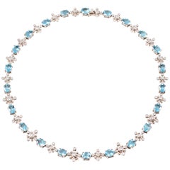 Tiffany & Co. 23.81 Carat Aquamarine 2.65 Carat Diamond Necklace
