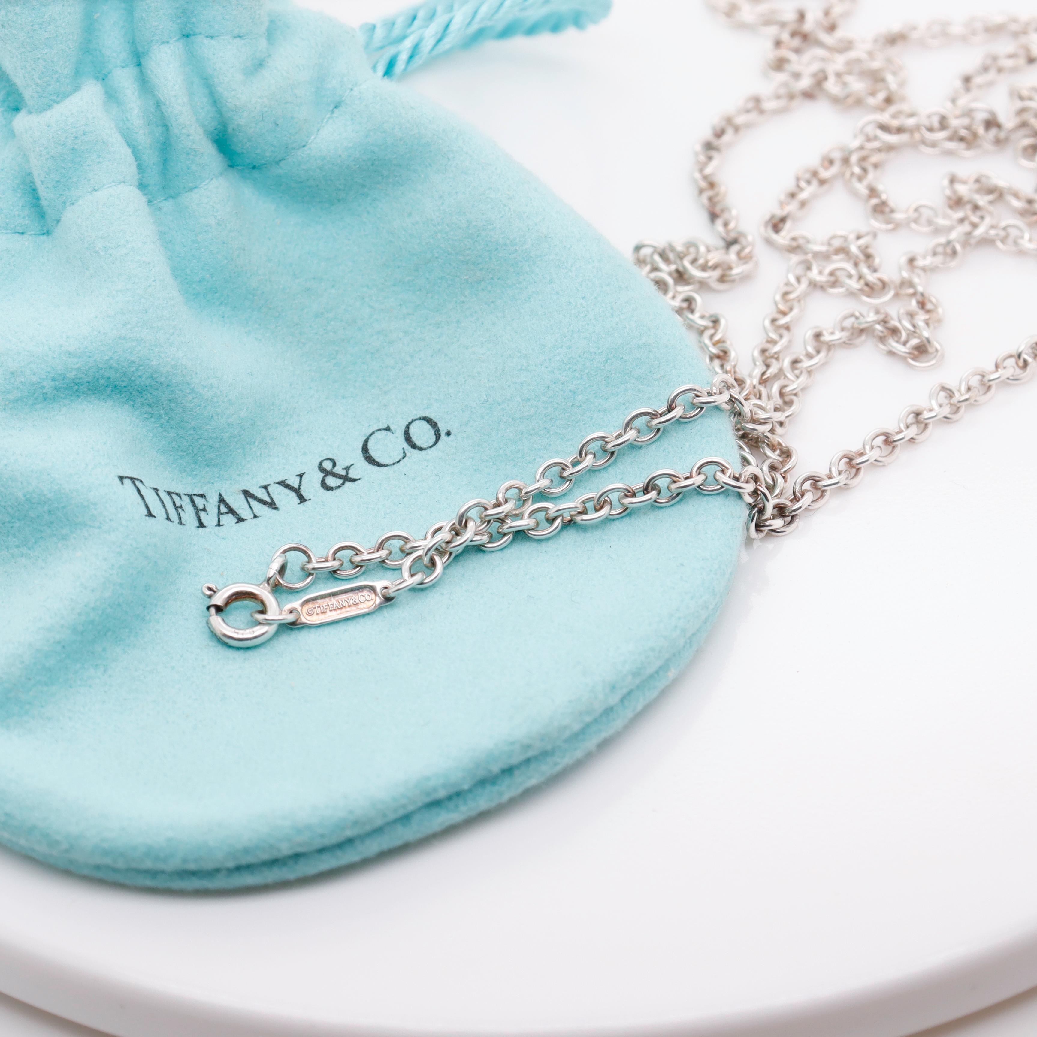 Tiffany & Co. 24-inch Sterling Silver Round Link Chain Necklace 5