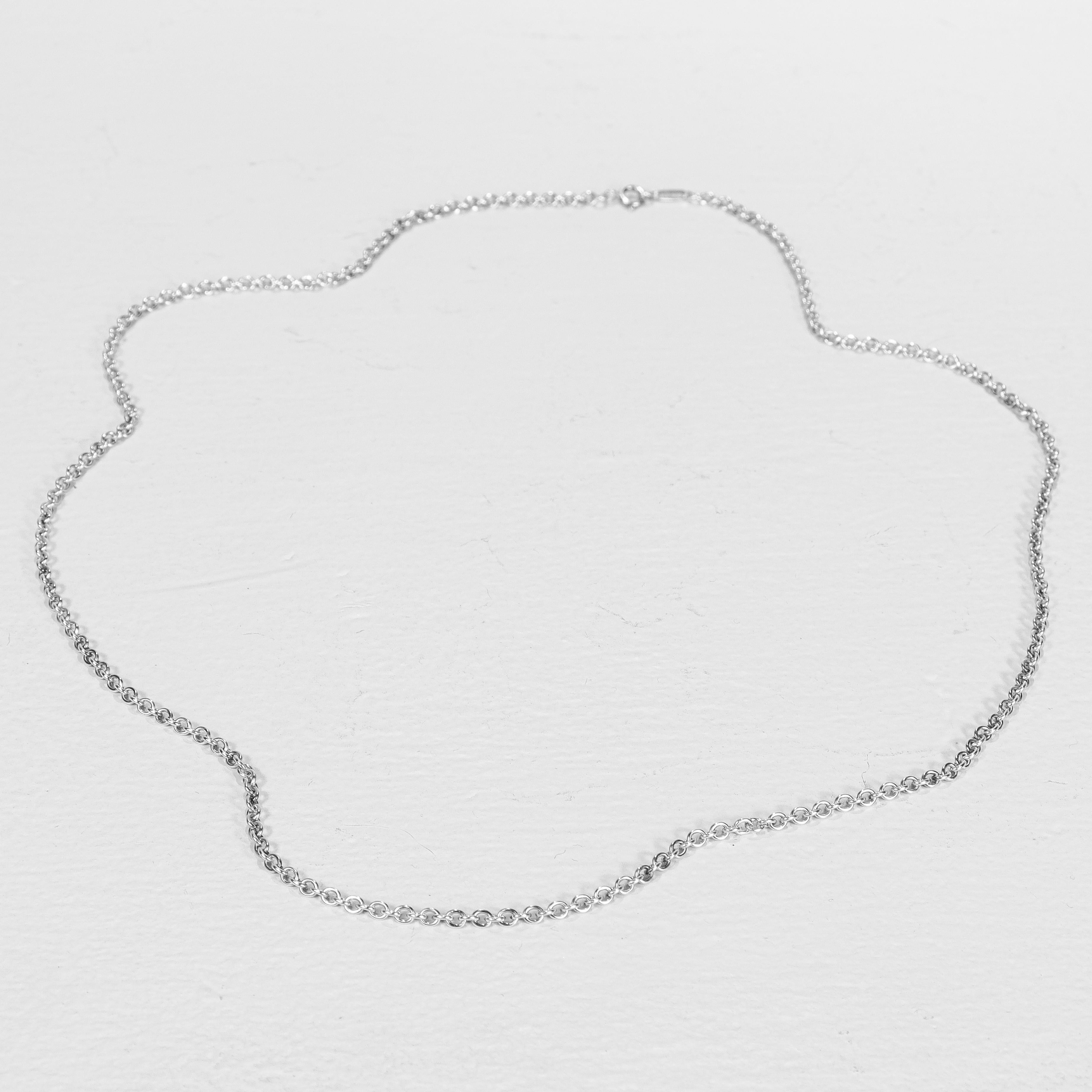 Modern Tiffany & Co. 24-inch Sterling Silver Round Link Chain Necklace