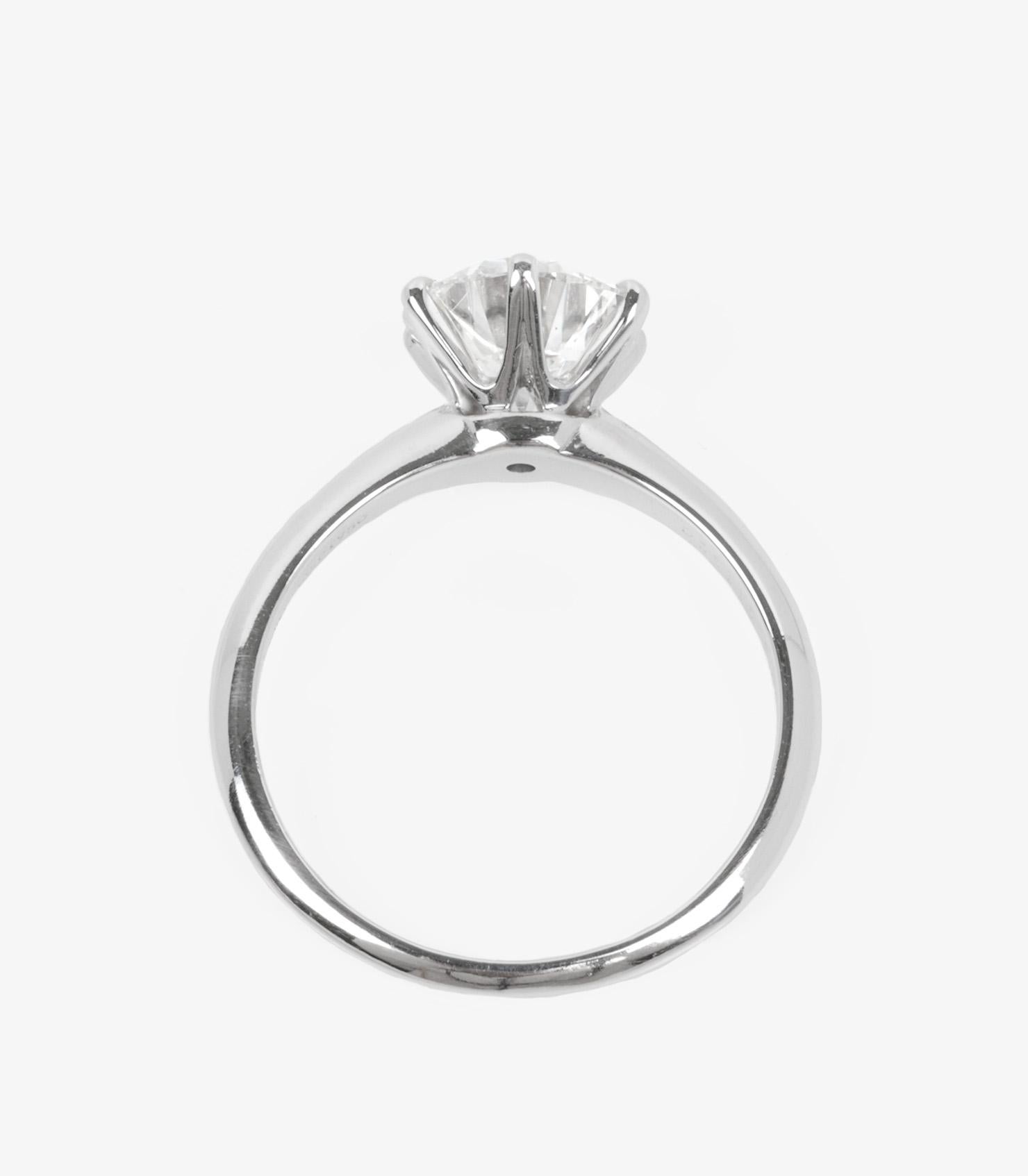 Tiffany & Co. 2.42ct Brilliant Cut Diamond Platinum Ring For Sale 3