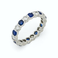 Tiffany & Co. 2.45 carat sapphire and diamond platinum eternity band
