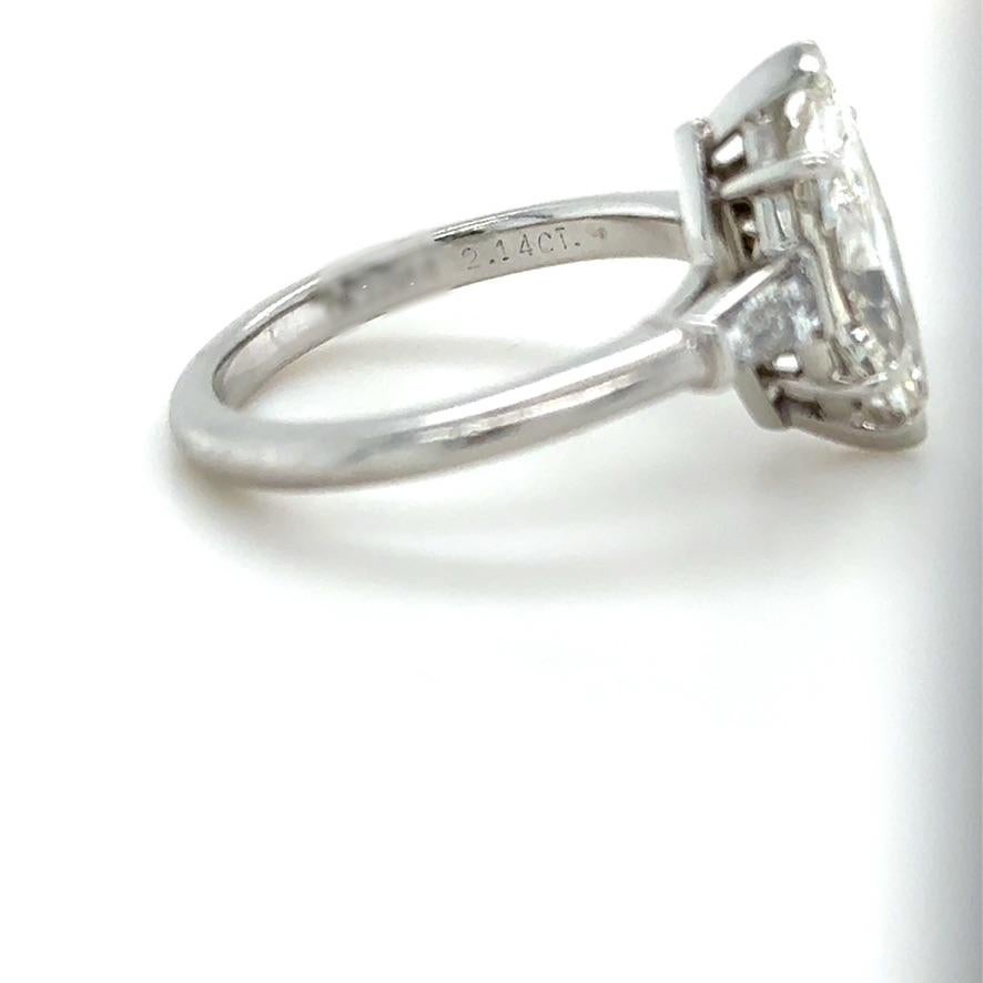 Tiffany & Co., 2.47 Carat Marquise Cut Diamond Engagement Ring For Sale 1