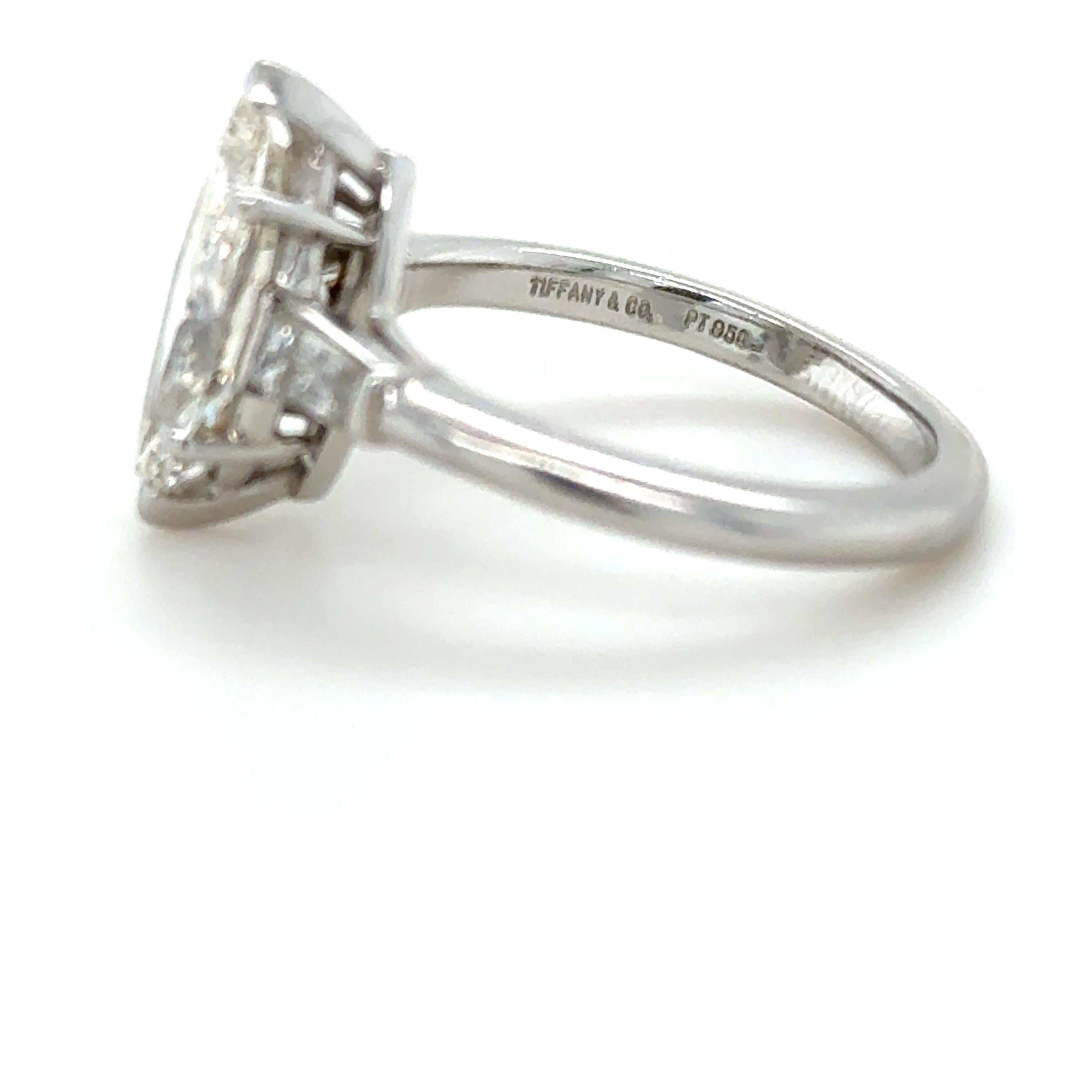 Tiffany & Co., 2.47 Carat Marquise Cut Diamond Engagement Ring For Sale 2