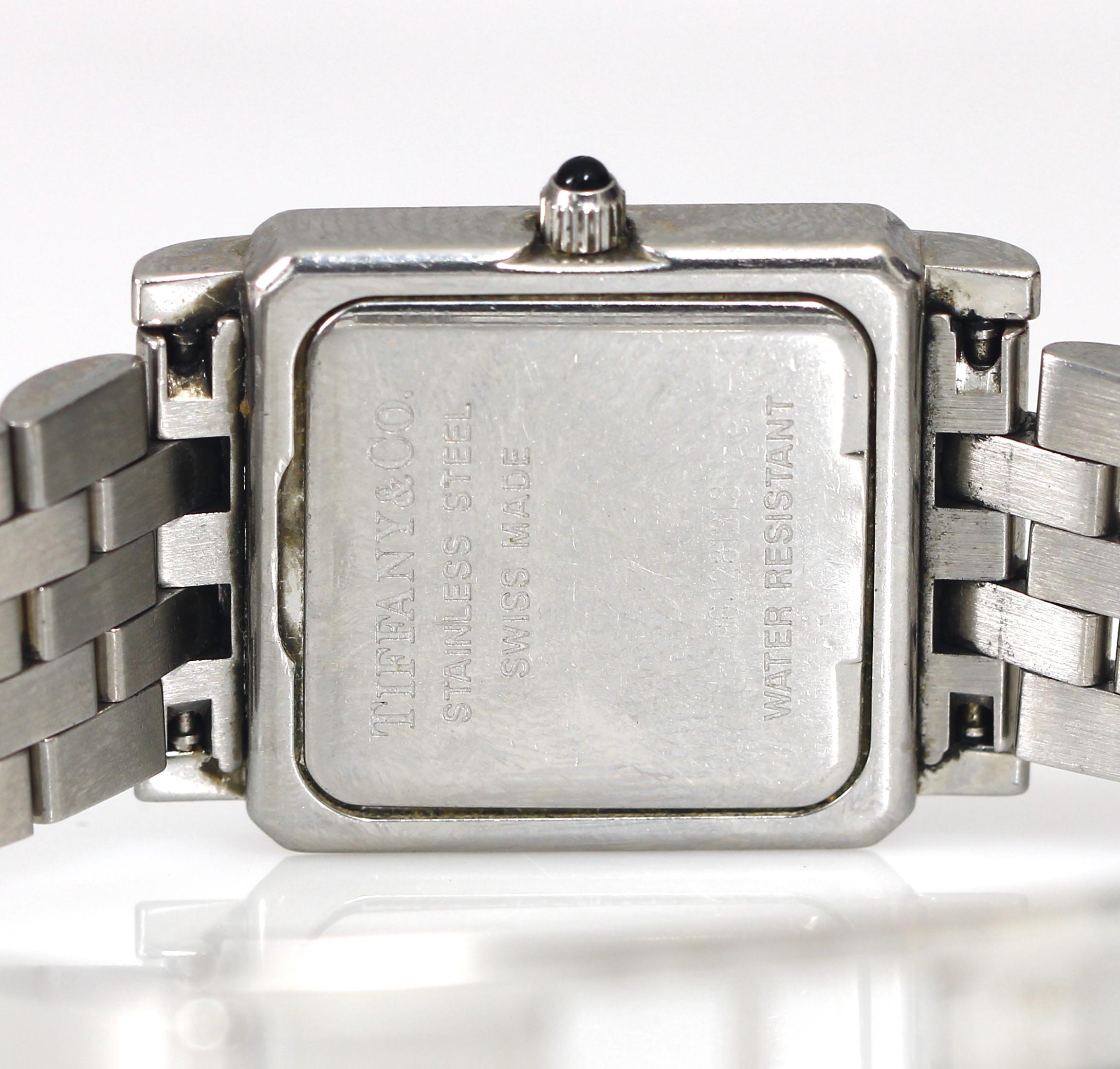  Tiffany & Co 24mm Classic Montre-bracelet en acier inoxydable à quartz Pour femmes 