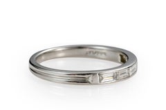 Tiffany & Co Banda de platino con diamante baguette de 0,25 quilates