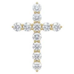 Colgante cruz de diamantes de 2,5 quilates Tiffany & Co. en oro amarillo de 18 quilates XL
