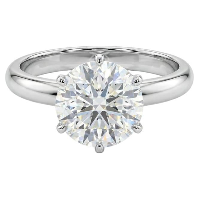 Tiffany & Co. 2.50 Carat Round Brilliant Diamond Solitaire Ring