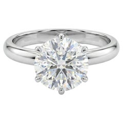 Tiffany & Co. 2.50 Carat Round Brilliant Diamond Solitaire Ring