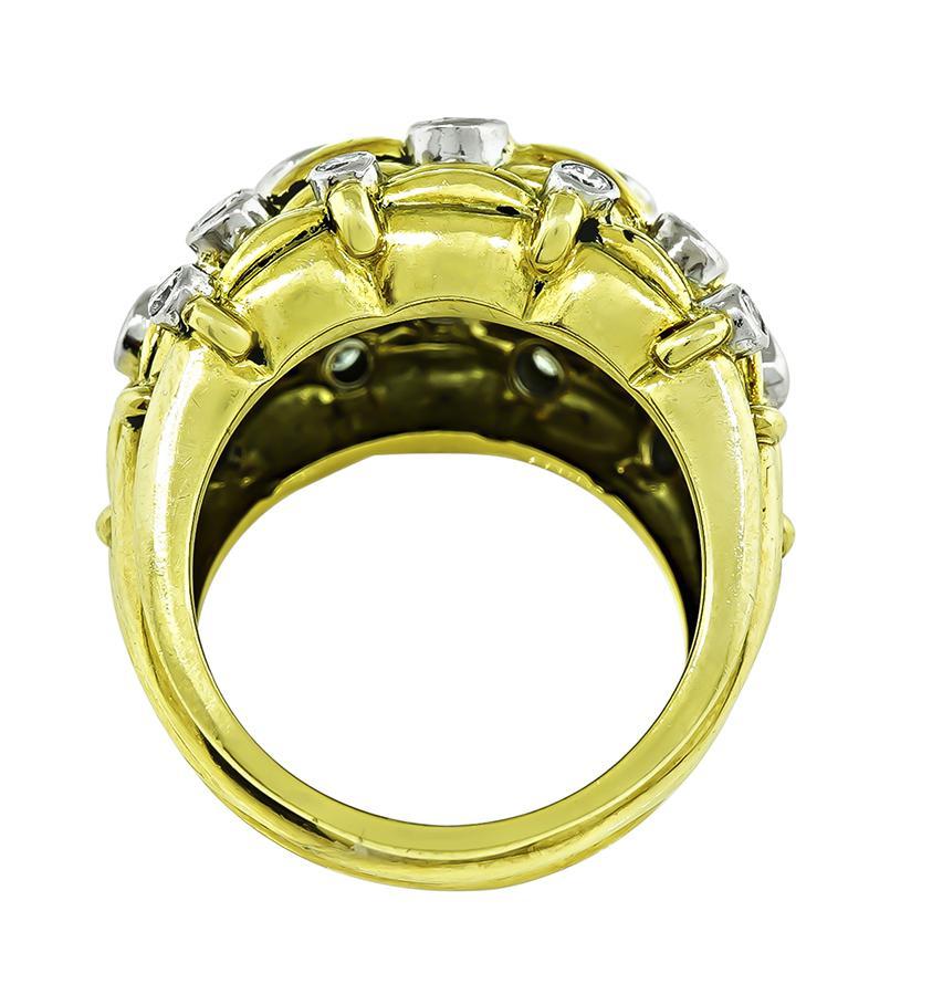 Round Cut Tiffany & Co 2.50ct Diamond Gold Ring For Sale
