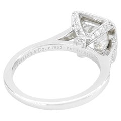 Tiffany & Co. 2.53 ct Total Weight Platinum Legacy Cushion Diamond Ring
