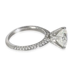 Tiffany & Co. 2.57 ct Round Brilliant Diamond Pave Solitaire Engagement Ring