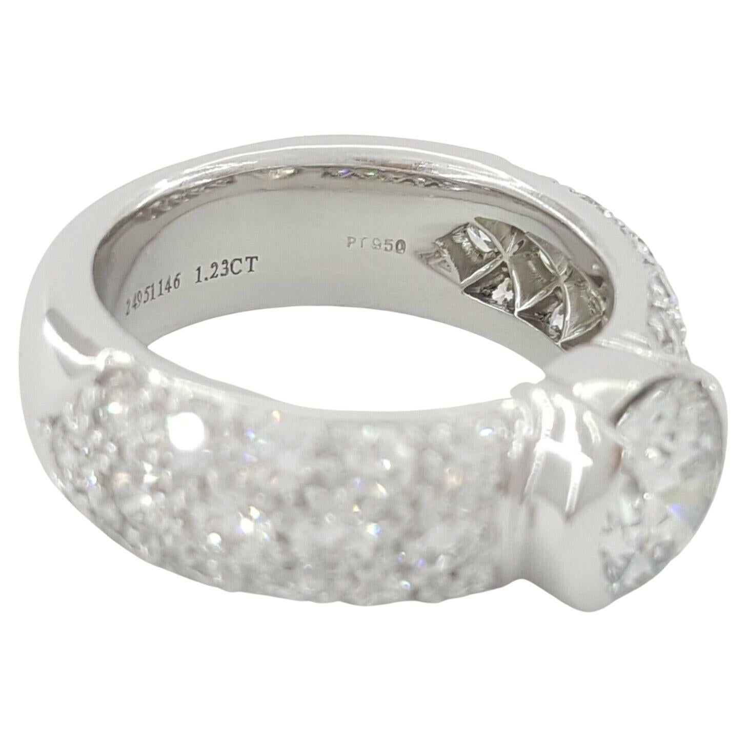 Moderne Tiffany & Co. Diamant rond de taille brillant en platine d'un poids total de 2,59