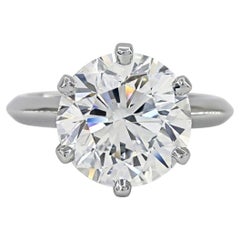 Tiffany & Co. Bague de fiançailles en platine avec diamants ronds et brillants de 2,6 carats