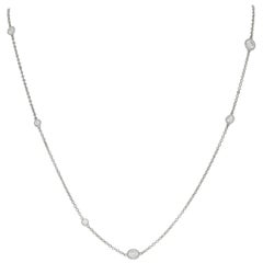 Used Tiffany & Co. 2.60ctw Round Cut Diamond Elsa Peretti Sprinkles Necklace Platinum