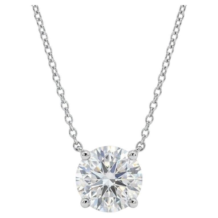 TIFFANY
CO. 2.69 ct Round Brilliant Cut Diamond Solitaire Pendant