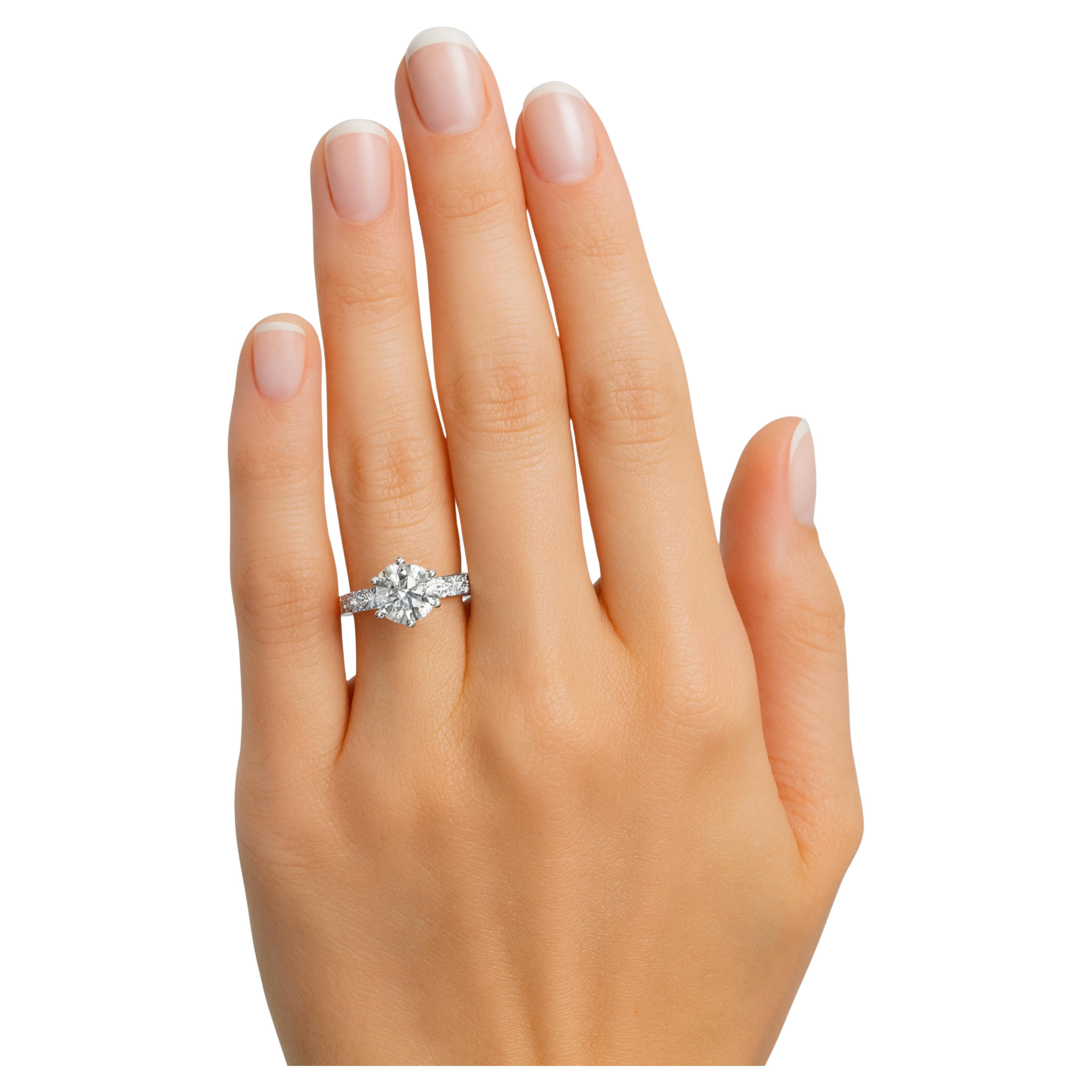 Tiffany & Co. 2.71 Carats Diamond Solitaire Engagement Platinum Ring