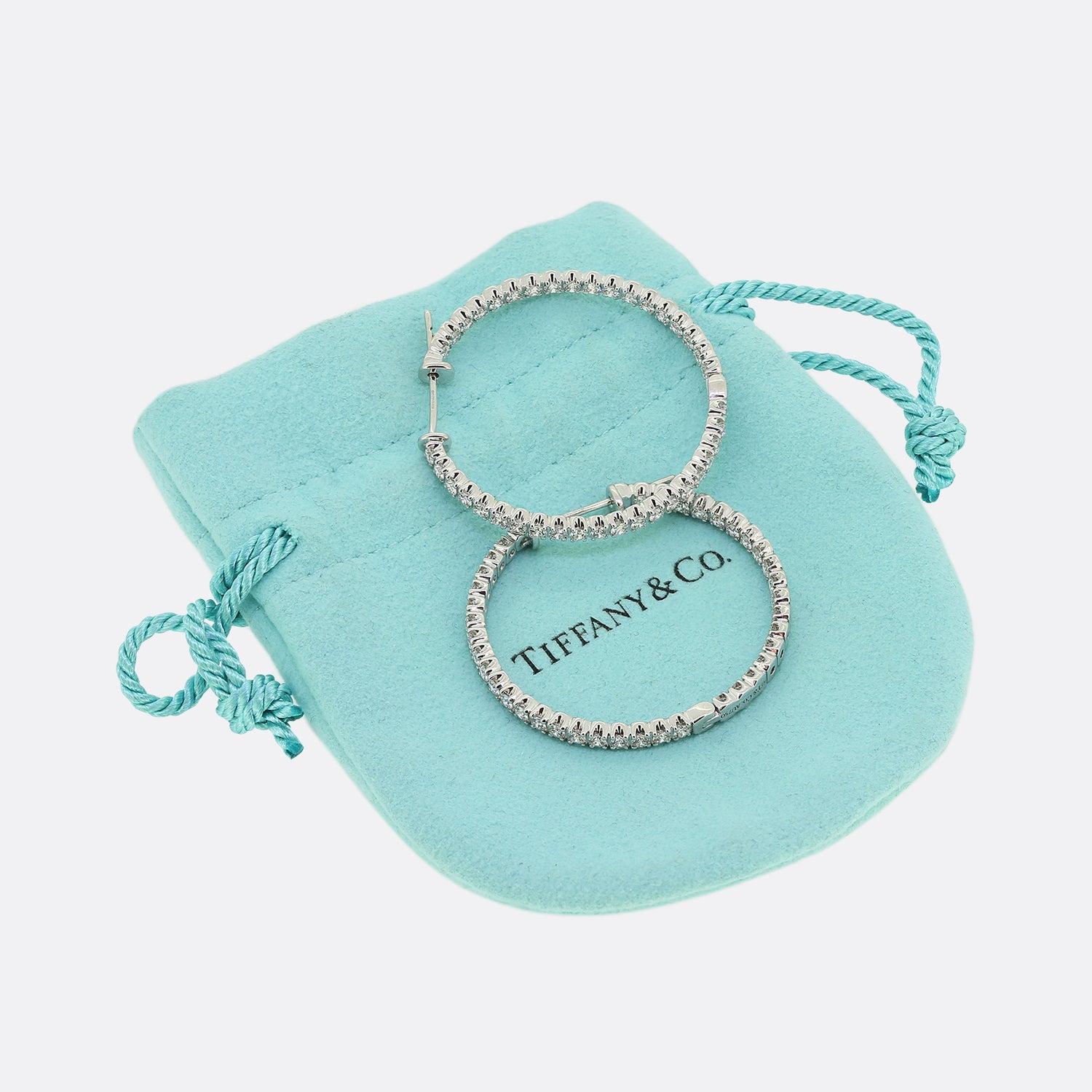 Women's Tiffany & Co. 2.72 Carat Diamond Hoop Earrings