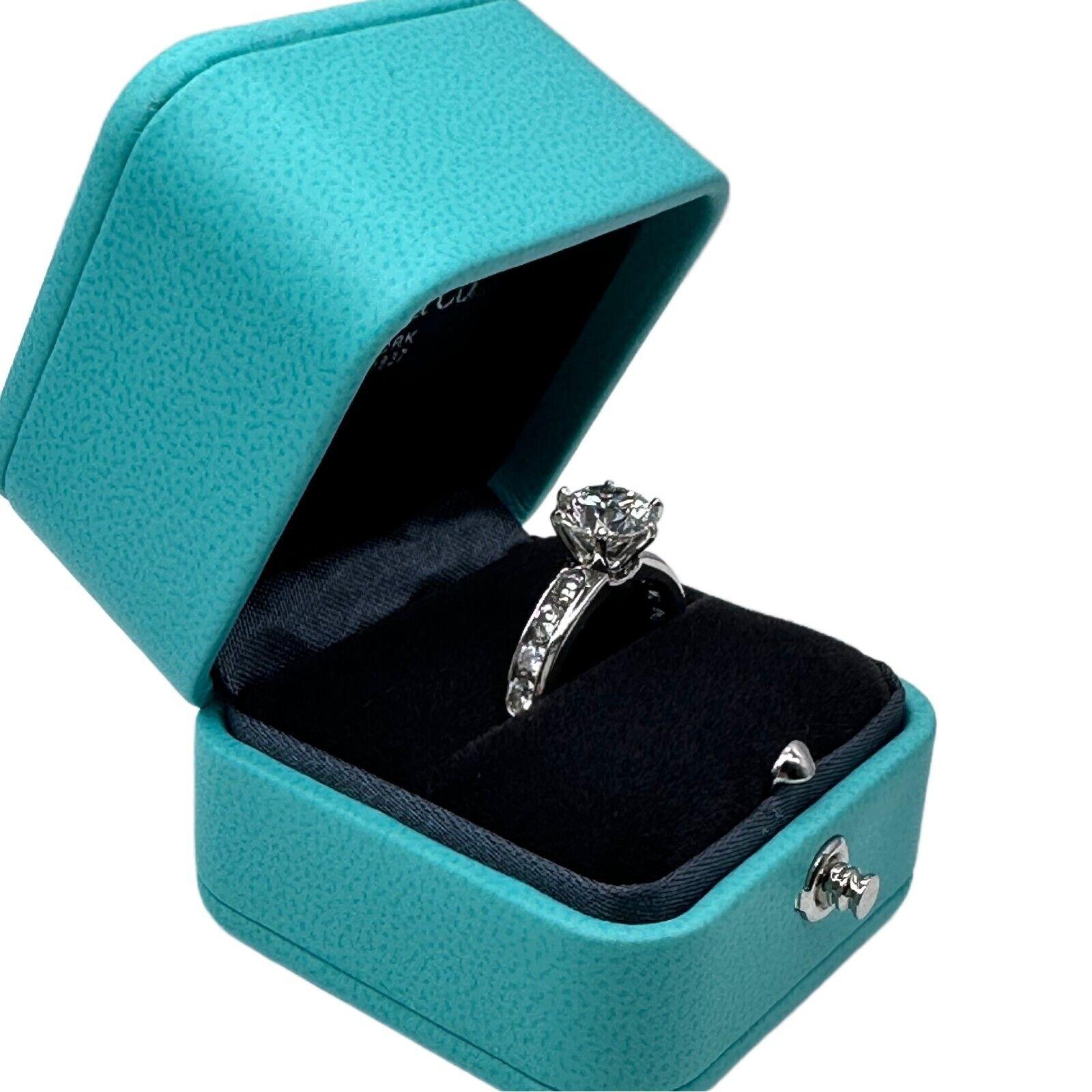 Tiffany & Co. 2.75 tcw Tiffany Setting Channel-Set Diamond Band Eng Ring Plat For Sale 3