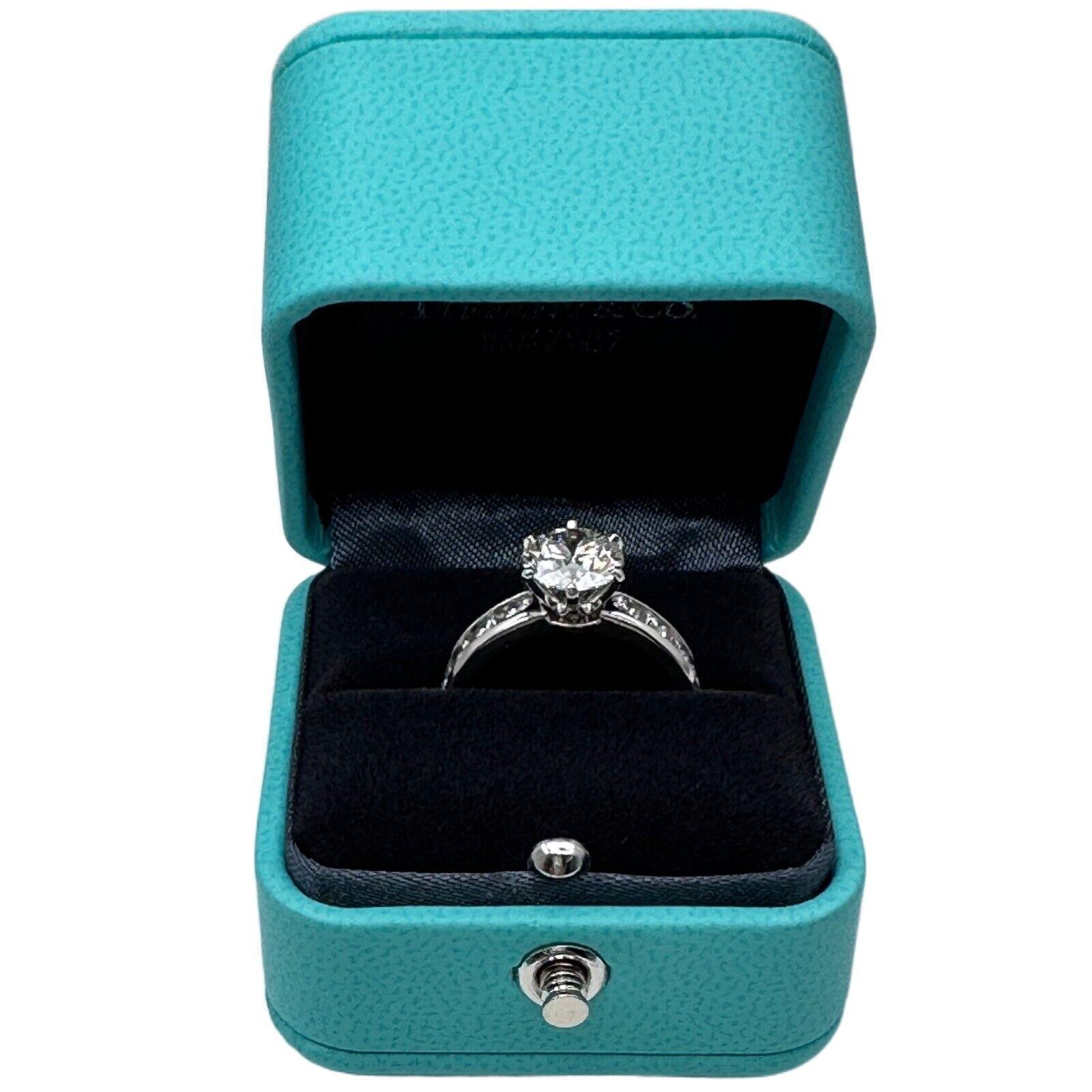 Tiffany & Co. 2.75 tcw Tiffany Setting Channel-Set Diamond Band Eng Ring Plat For Sale 10