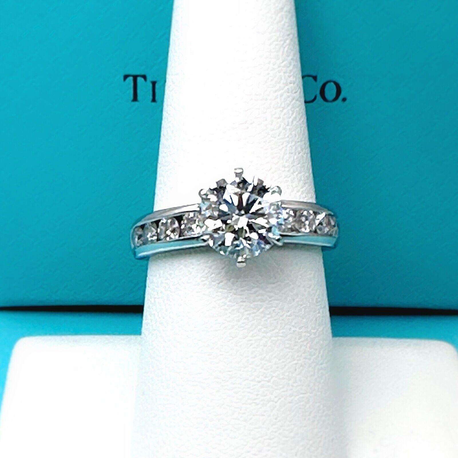 Tiffany & Co. 2.75 tcw Tiffany Setting Channel-Set Diamond Band Eng Ring Plat For Sale 11