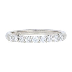 Tiffany & Co. .27Ctw Runde Brillant Diamond Embrace Hochzeit Band Platin Ring