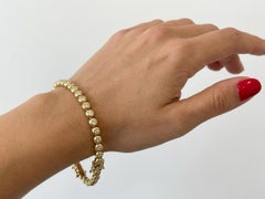 Tiffany & Co. 2.80 Carat Diamond Bezel Set Tennis Bracelet 18K Yellow Gold