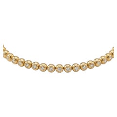 Tiffany & Co. 2.80 Carat Diamond Bezel Set Tennis Bracelet 18K Yellow Gold