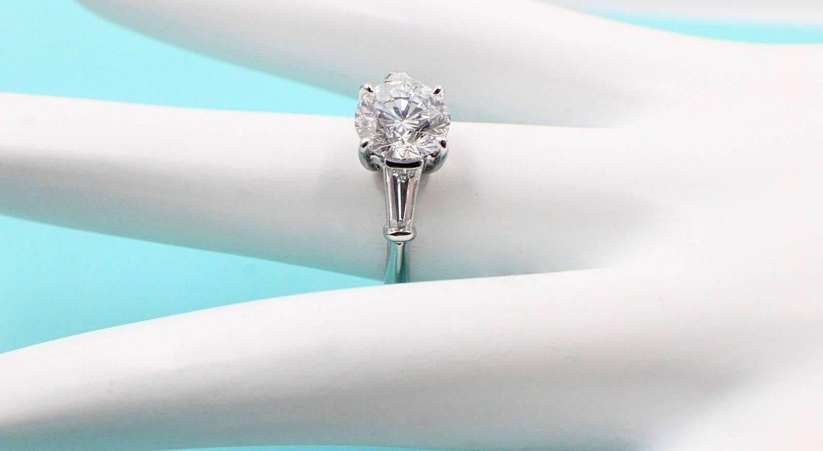 Tiffany & Co. 2.86 Carat D VS1 Diamond Platinum Engagement Ring 1