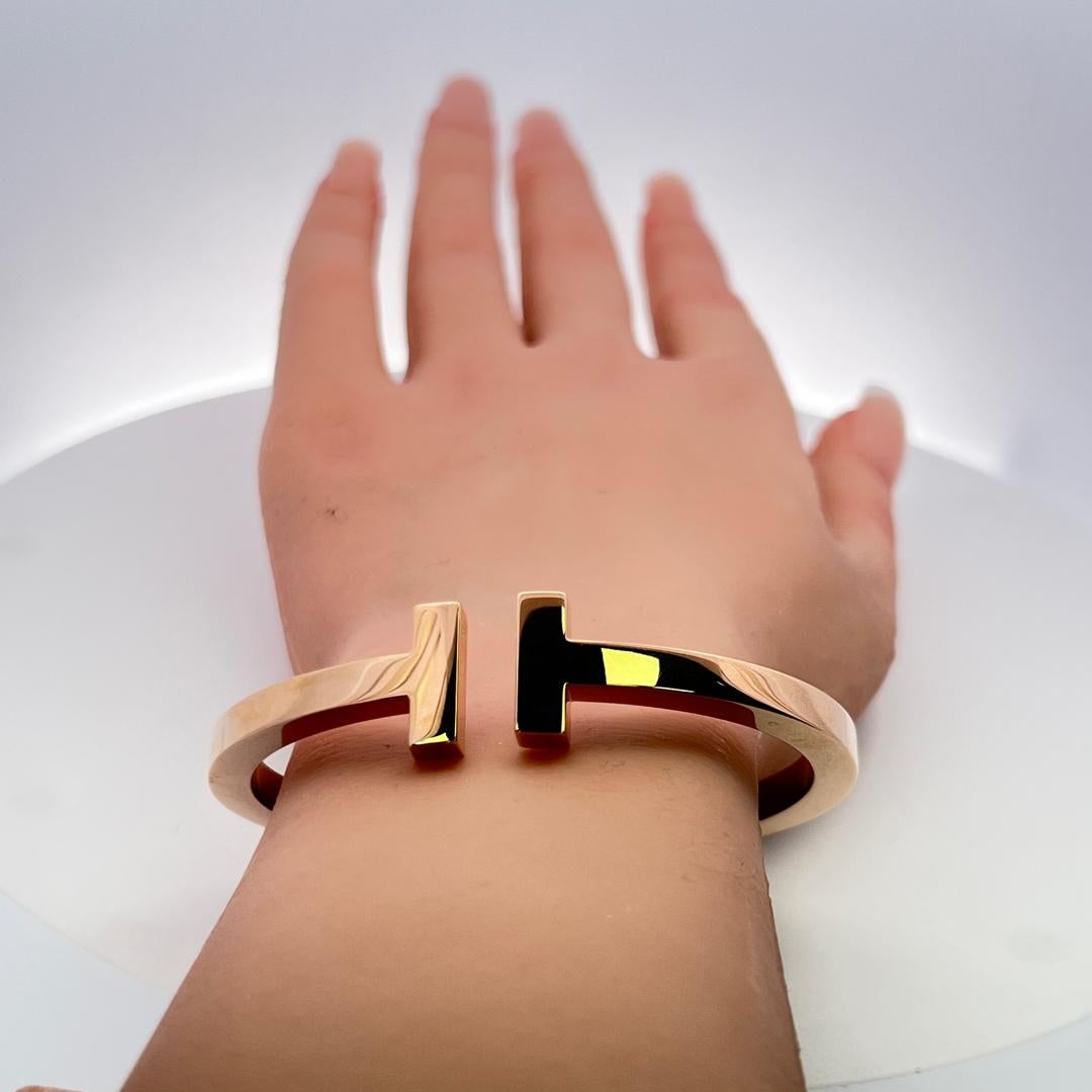 Tiffany & Co 29 Gramm Größe 7 18 Karat Gelbgold Armreif T-Armband im Angebot 6