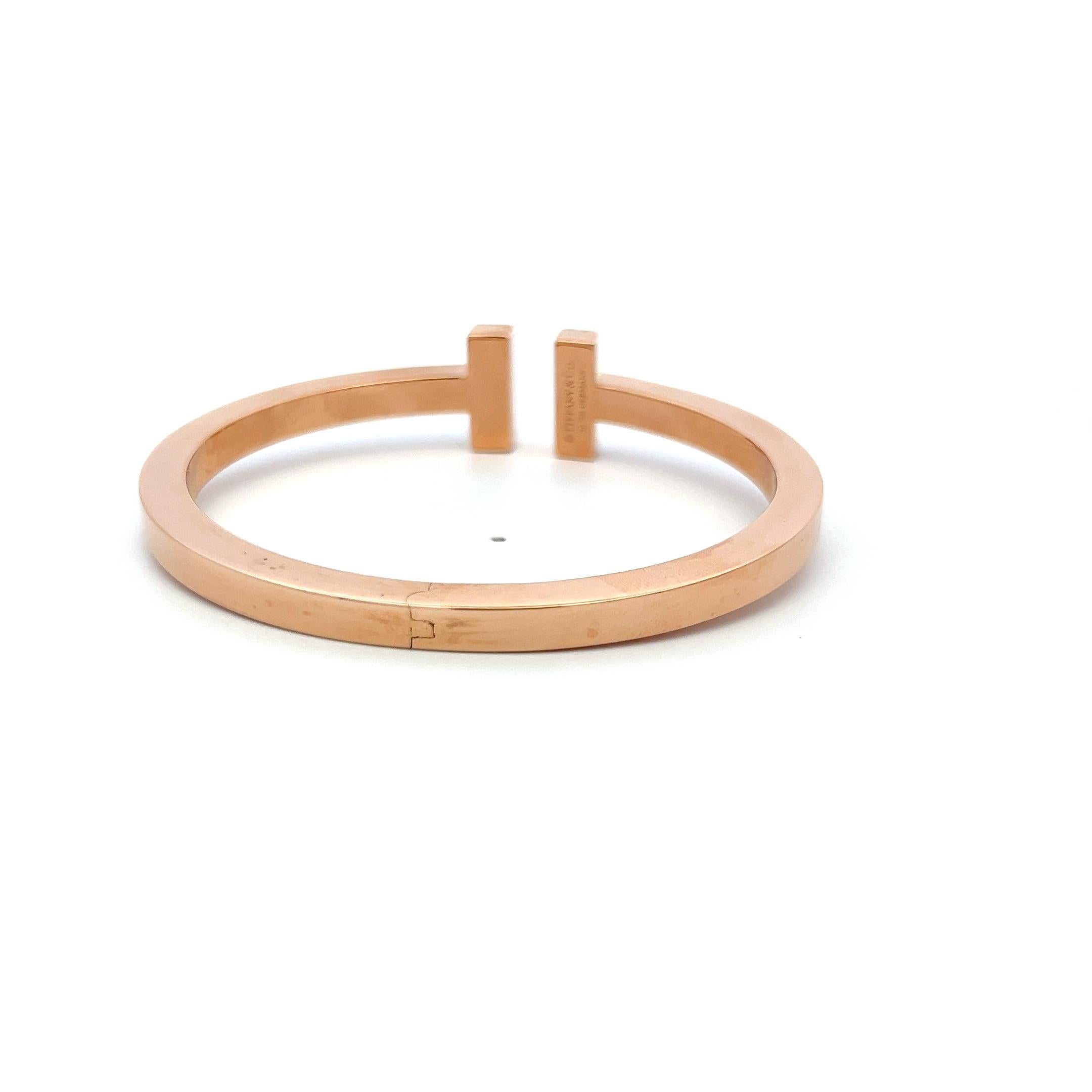 Tiffany & Co 29 Gramm Größe 7 18 Karat Gelbgold Armreif T-Armband im Zustand „Gut“ im Angebot in New York, NY