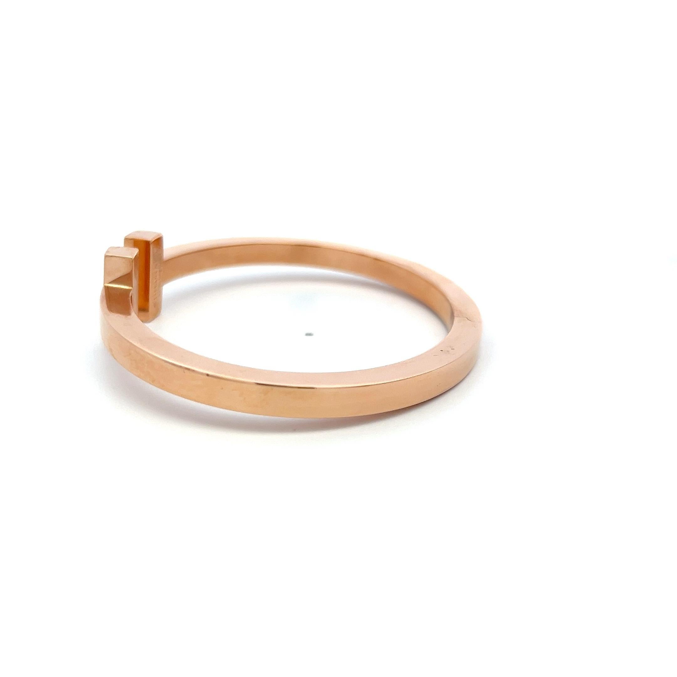 Tiffany & Co 29 Gramm Größe 7 18 Karat Gelbgold Armreif T-Armband Damen im Angebot
