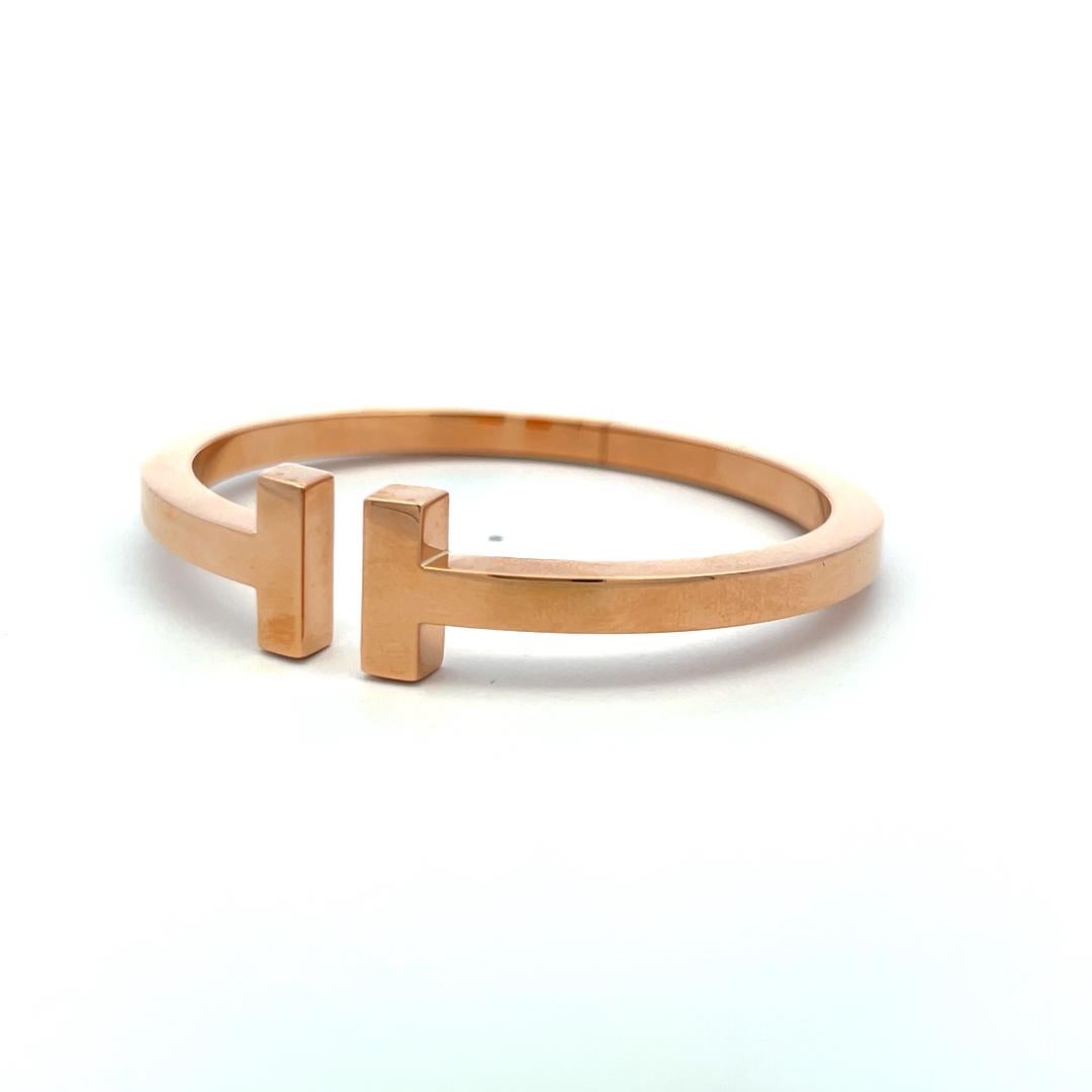 Tiffany & Co 29 Gramm Größe 7 18 Karat Gelbgold Armreif T-Armband im Angebot 2