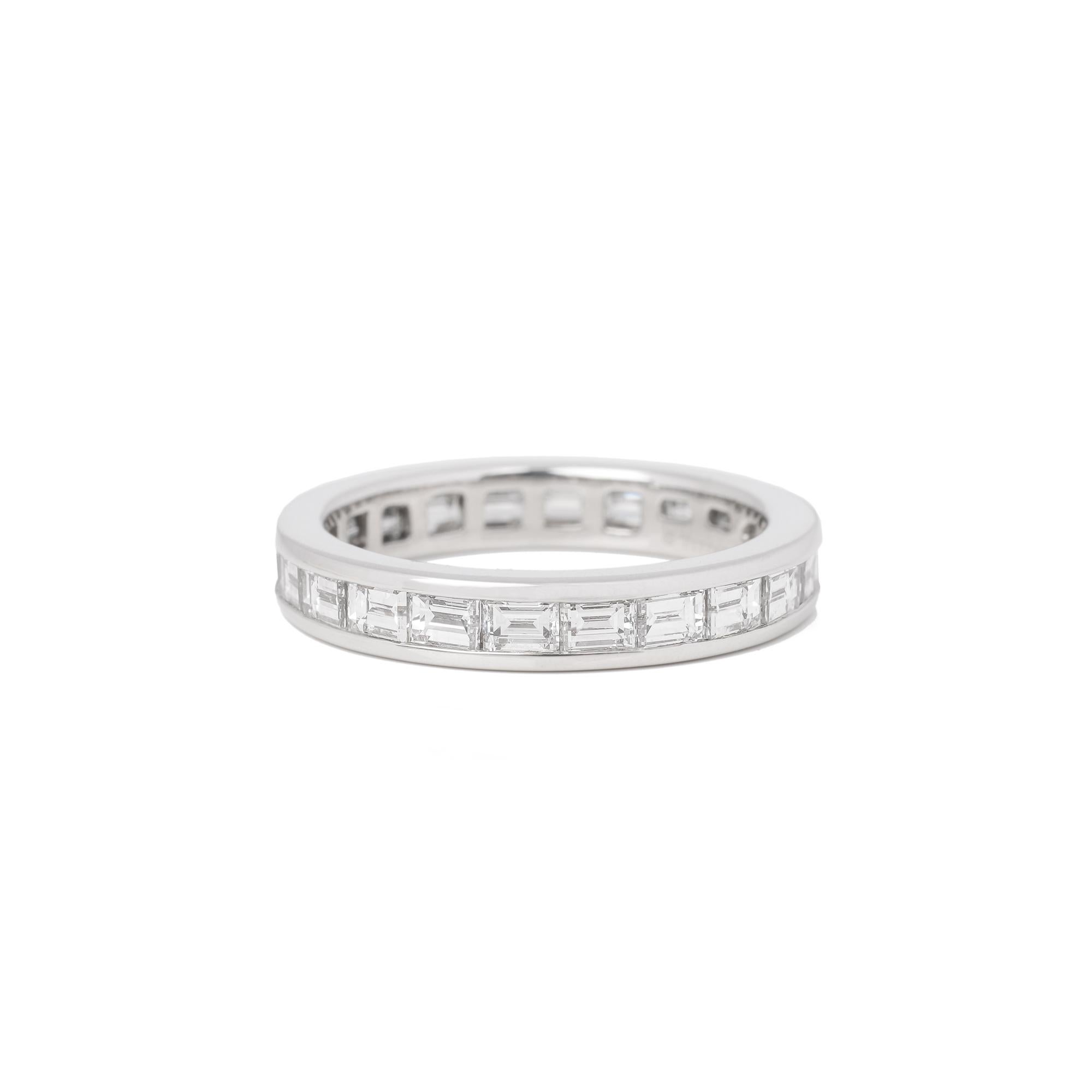 Contemporary Tiffany & Co 2 Carat Baguette Cut Diamond Full Eternity Band For Sale