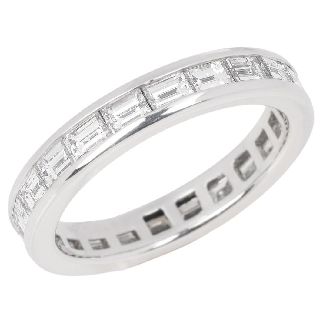 Tiffany & Co. Baguette Cut Diamond Platinum Full Eternity Ring