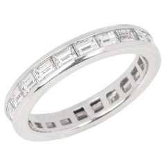 Vintage Tiffany & Co. Baguette Cut Diamond Platinum Full Eternity Ring