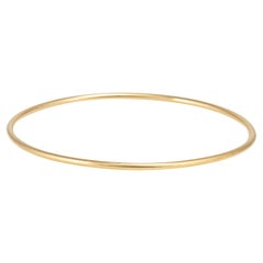 Tiffany & Co 2mm Wire Bangle Bracelet Estate 18k Yellow Gold Fine Signed Jewelry