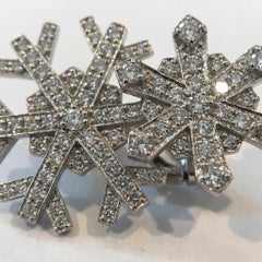 Tiffany & Co. 3 Carat Diamond Snowflake Earrings in Platinum