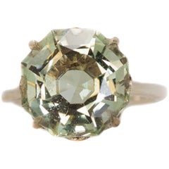 Tiffany & Co. 3 Carat Prasiolite and Sterling Silver Ring