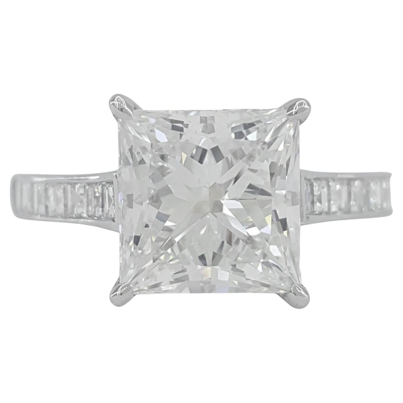 Tiffany and Co. Princess Cut Diamond Solitaire Ring at 1stDibs ...
