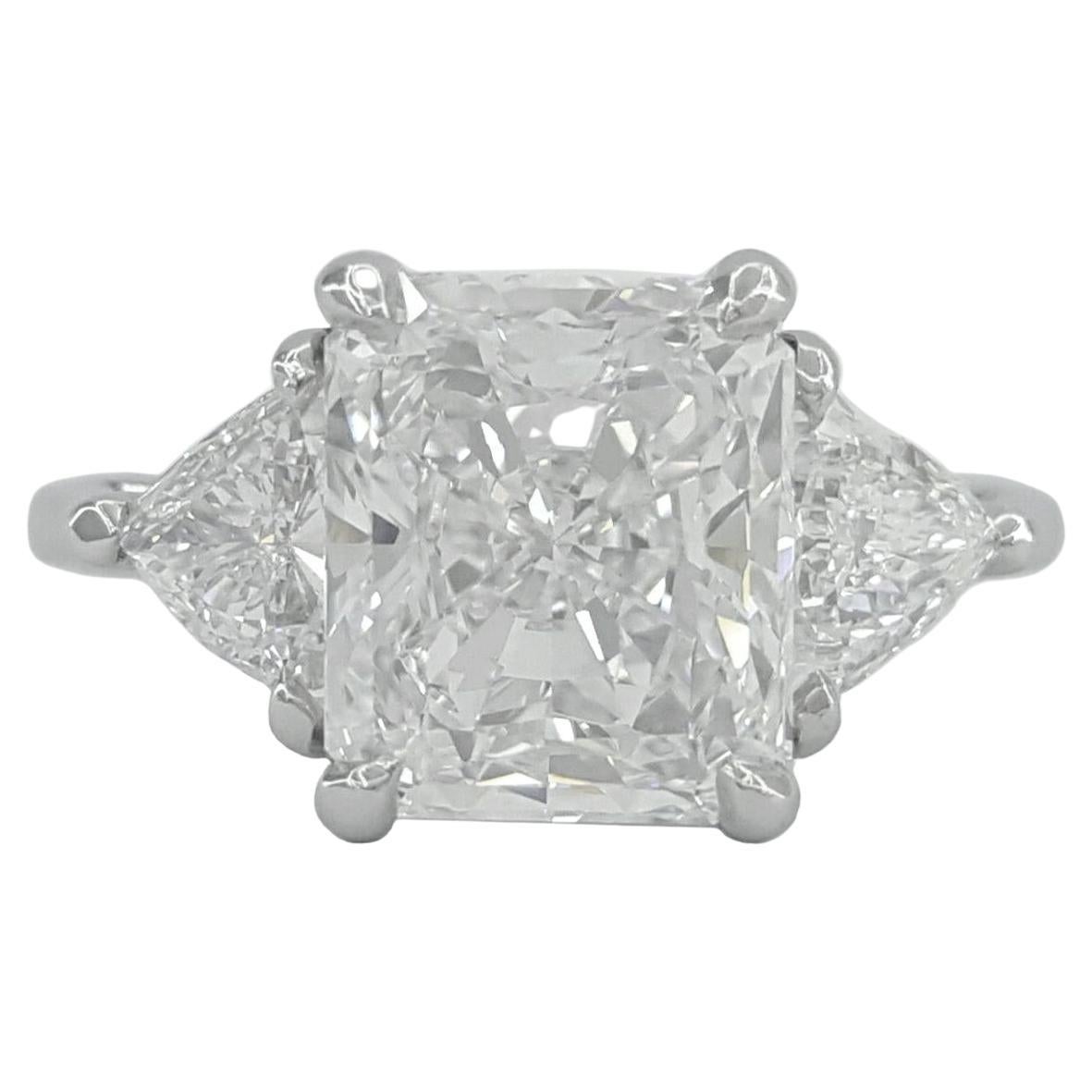 3 Carat Radiant Cut Diamond Three Stone 