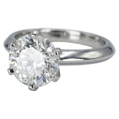 Tiffany & Co. 3 Carat Round Brilliant Diamond Solitaire Engagement Ring
